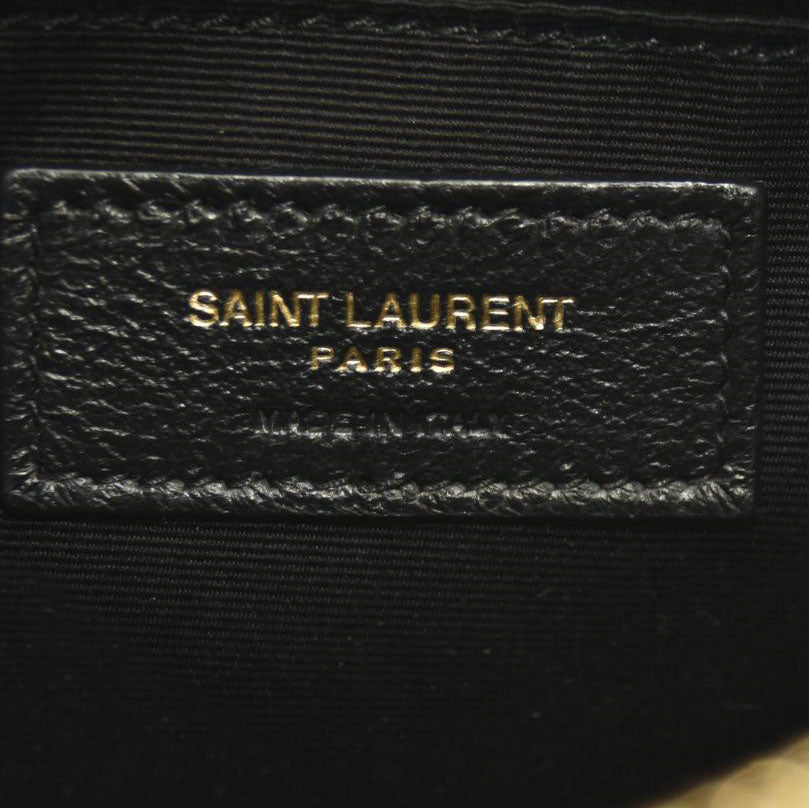 NEW $1690 SAINT LAURENT Calfskin Matelasse Monogram Lou Camera Bag Crema Soft