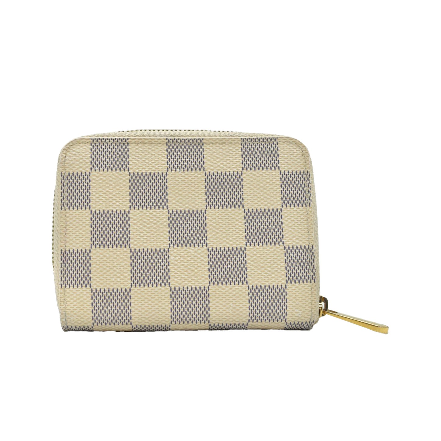 $560 2017 Louis Vuitton Damier Azur Zippy Zip Coin Purse Wallet White SN1117