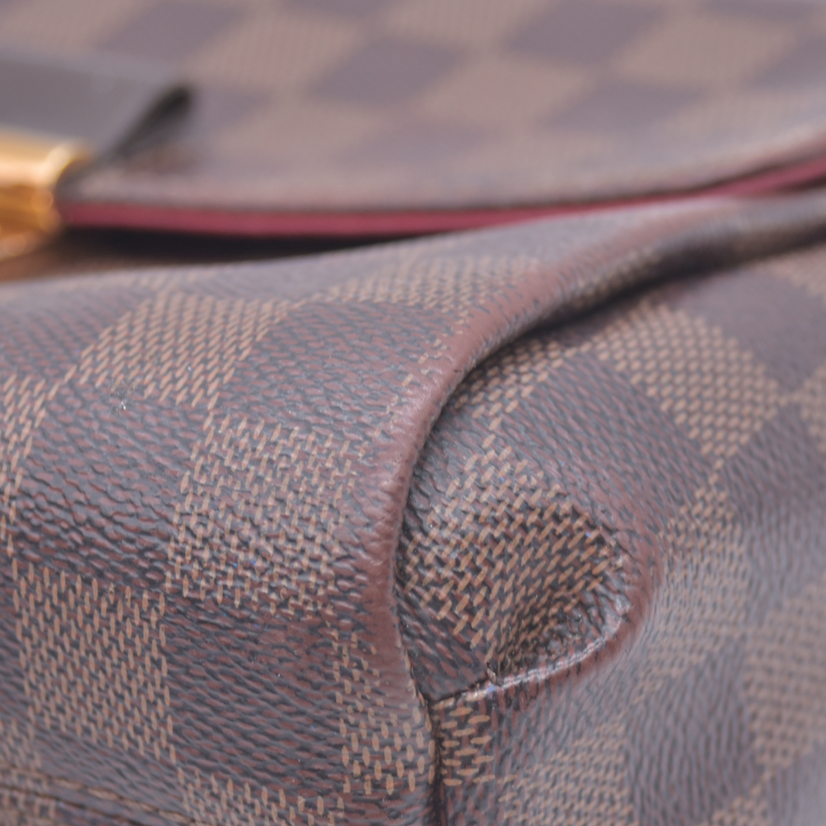 $1960 2020 LOUIS VUITTON Damier Ebene Croisette Top Handle Crossbody Bag Brown FL1210