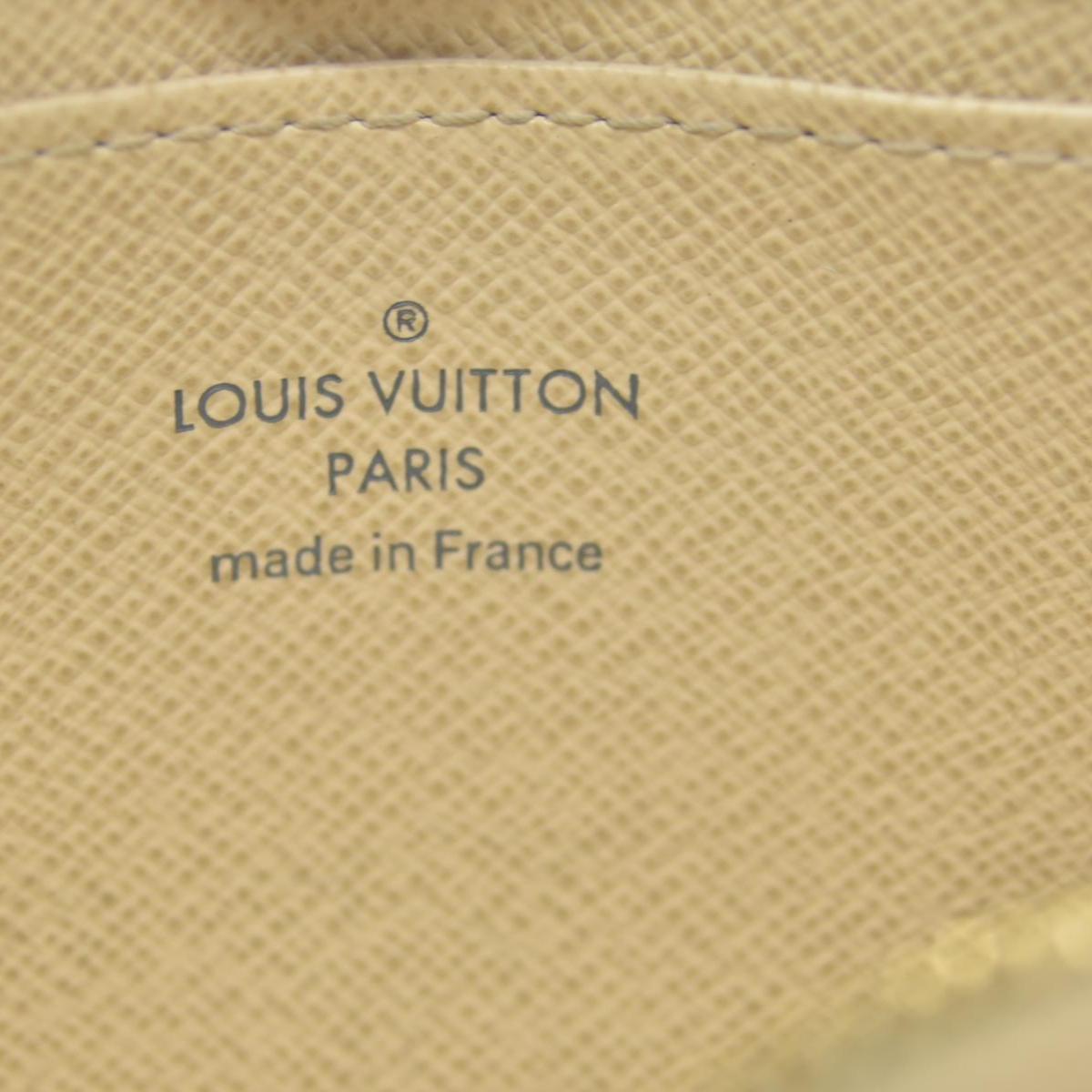 $560 2017 Louis Vuitton Damier Azur Zippy Zip Coin Purse Wallet White SN1117