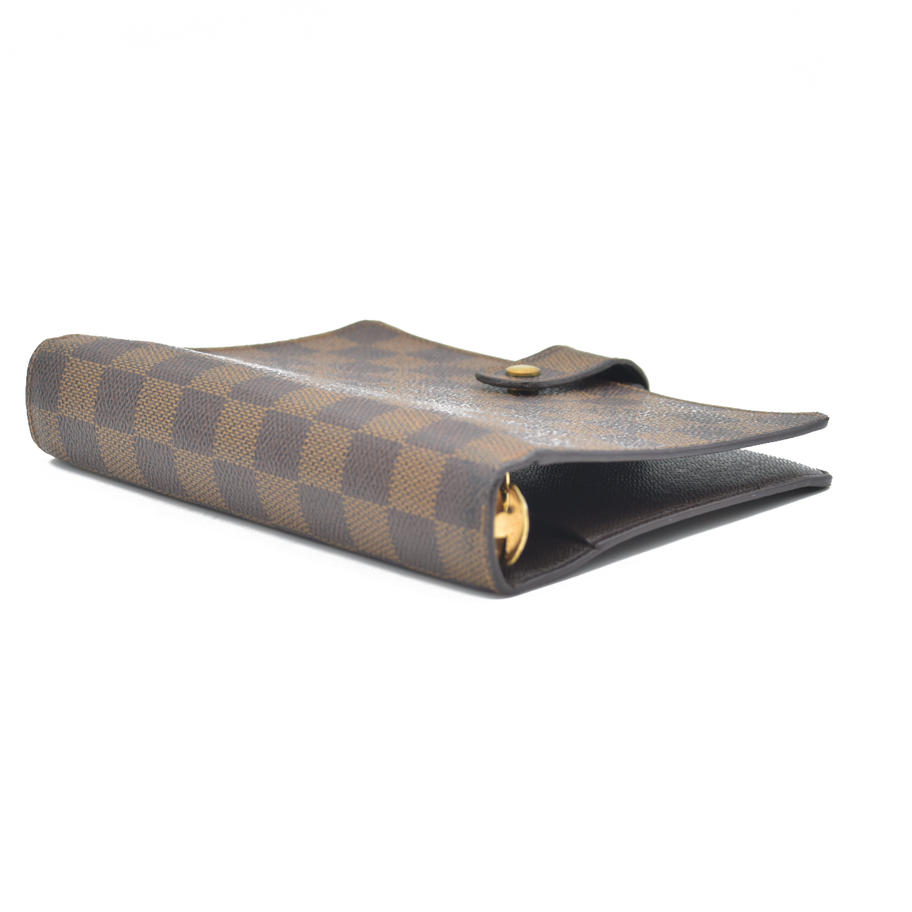 $755 Louis Vuitton Damier Ebene Medium Ring Agenda Cover Consignment NL SP0022 2002