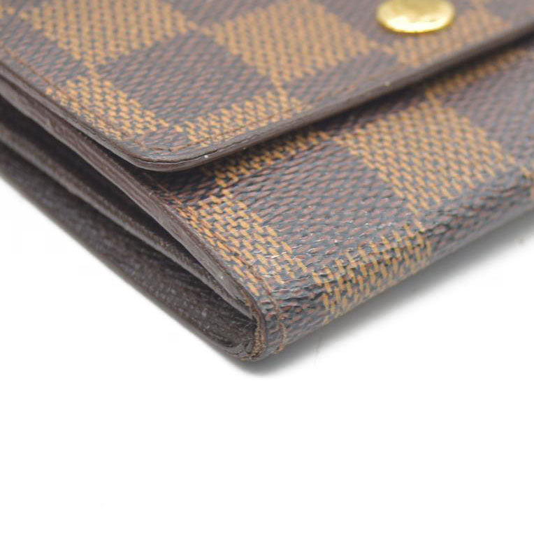 Louis Vuitton Damier Ebene Porte Monnaie Plat Coin Purse