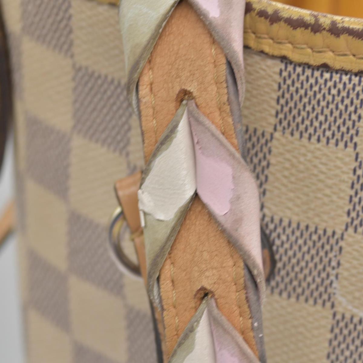 Louis Vuitton Damier Azur Braided Neverfull MM Tote