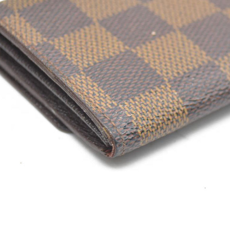 Louis Vuitton Damier Ebene Porte Monnaie Plat Coin Purse