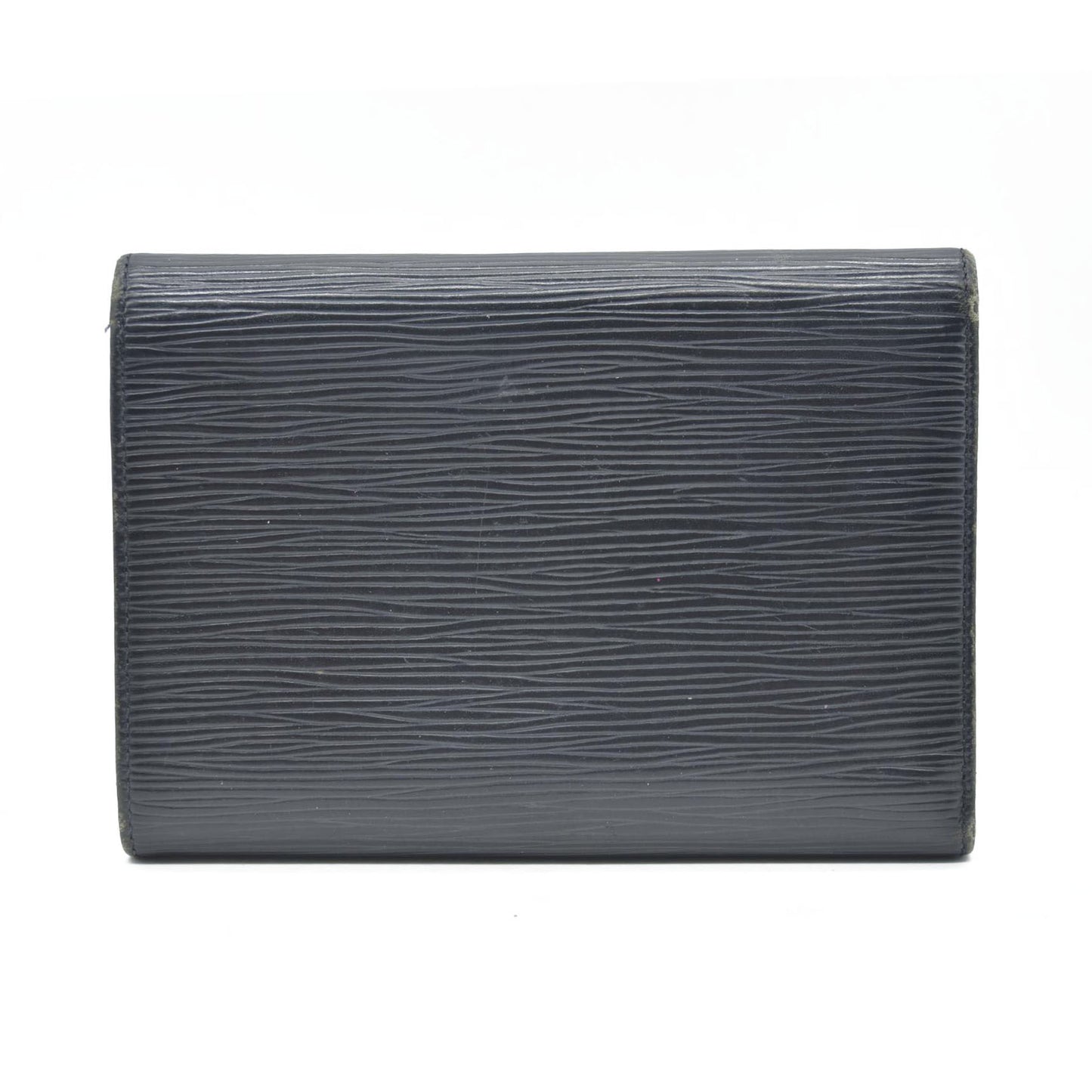 Louis Vuitton Epi Leather Etui Papier Porte Tresor Wallet Black SP0045