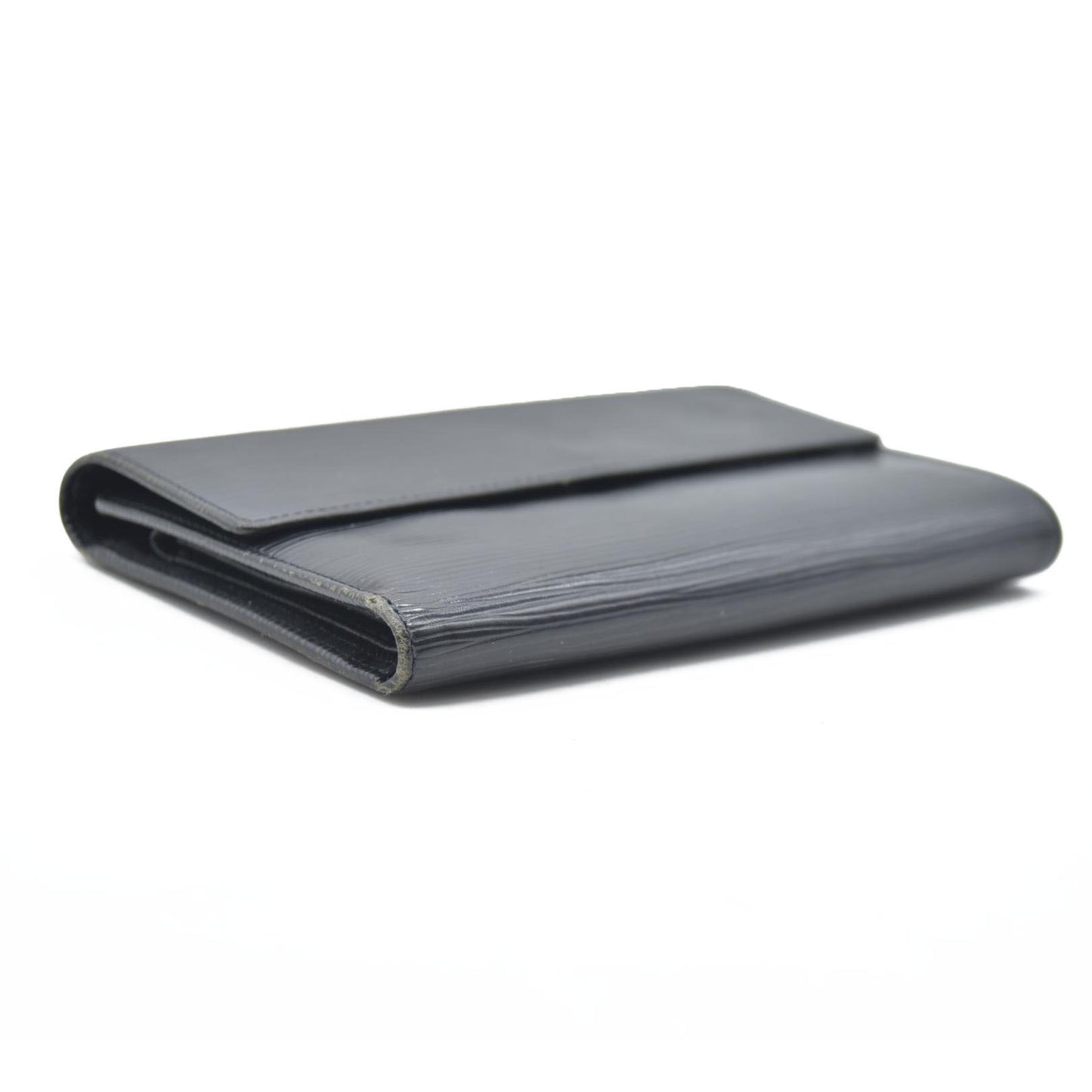 Louis Vuitton Epi Leather Etui Papier Porte Tresor Wallet Black SP0045