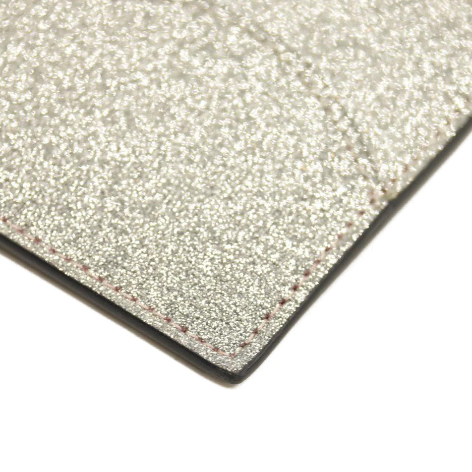 NEW Christian Louboutin Hot Chick Glitter Card Holder in Silver