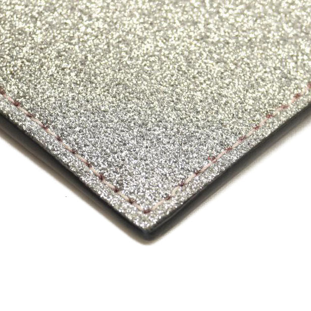 NEW Christian Louboutin Hot Chick Glitter Card Holder in Silver