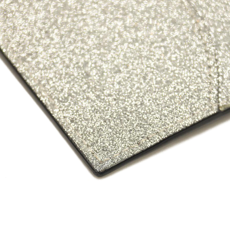 NEW Christian Louboutin Hot Chick Glitter Card Holder in Silver
