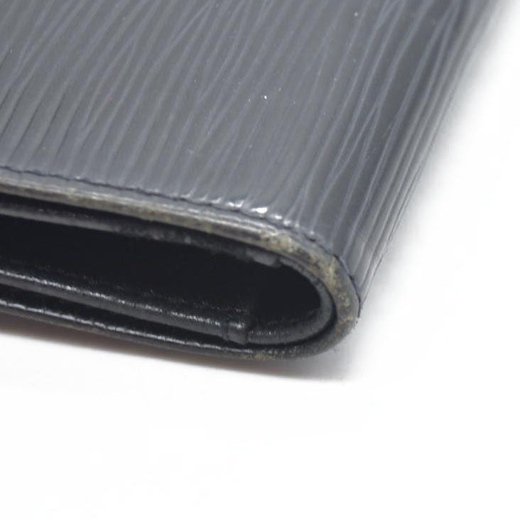 Louis Vuitton Epi Leather Etui Papier Porte Tresor Wallet Black SP0045
