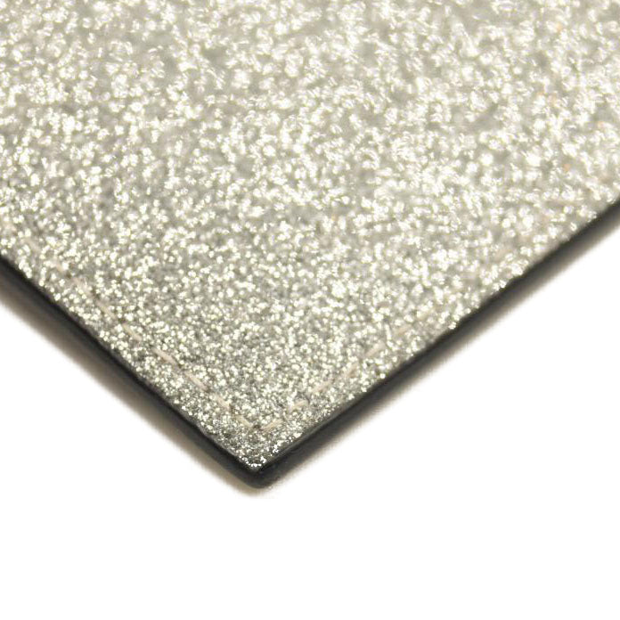 NEW Christian Louboutin Hot Chick Glitter Card Holder in Silver