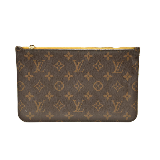 Louis Vuitton Neverfull MM Monogram Mimosa Pouch Clutch TJ2134
