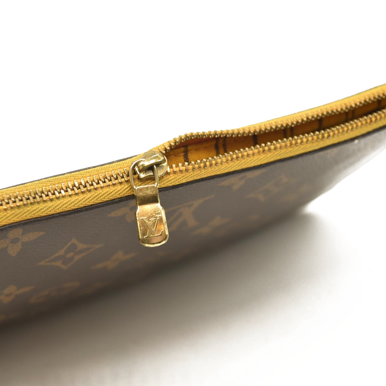 Louis Vuitton Neverfull MM Monogram Mimosa Pouch Clutch TJ2134