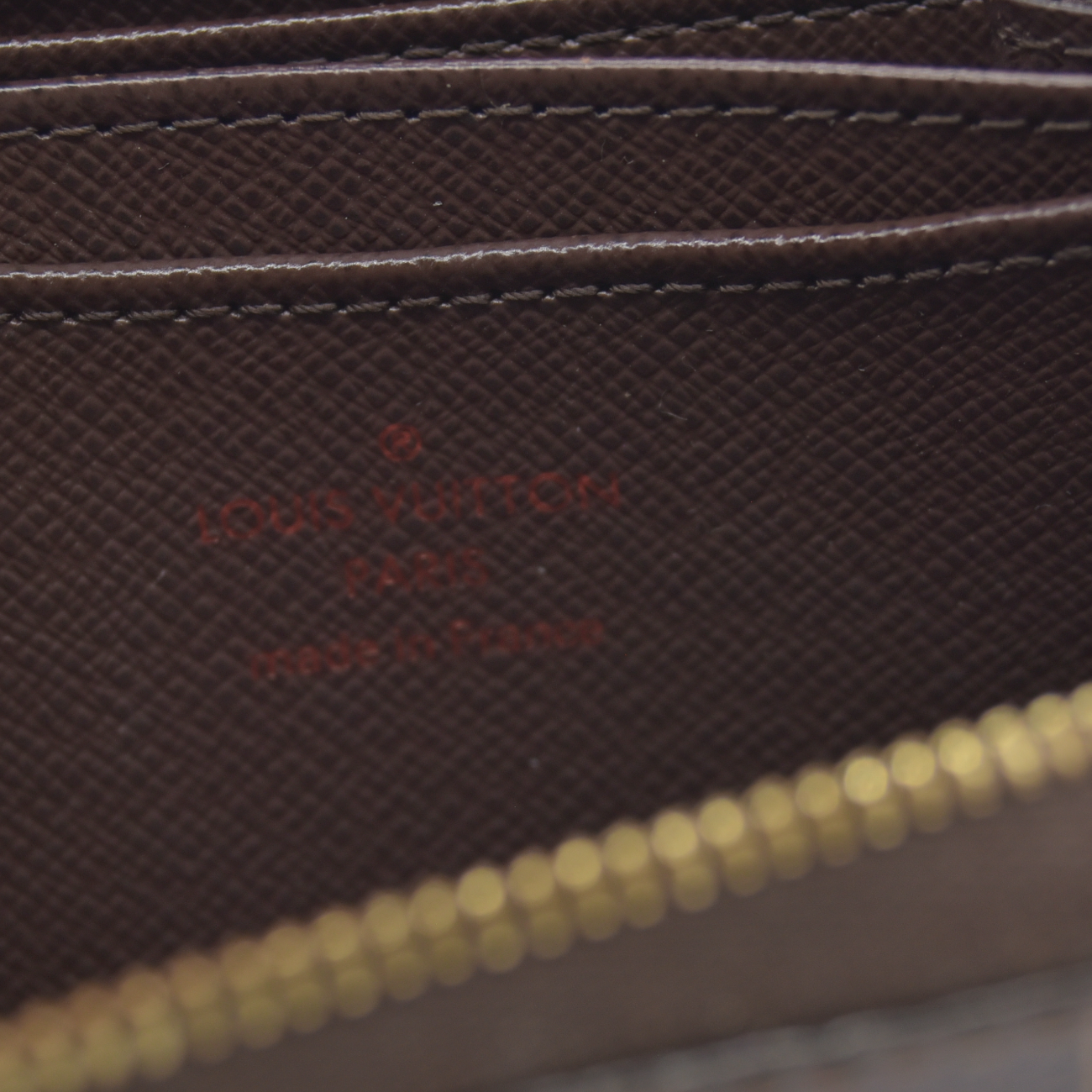 $560 2011 Louis Vuitton Damier Zippy Zip Coin Purse Wallet Brown SN5101