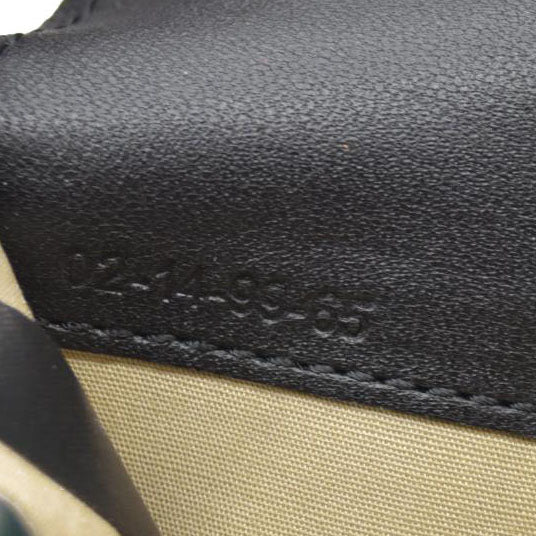 Chloe Ribbon Leather Long Bifold Wallet Purse Black