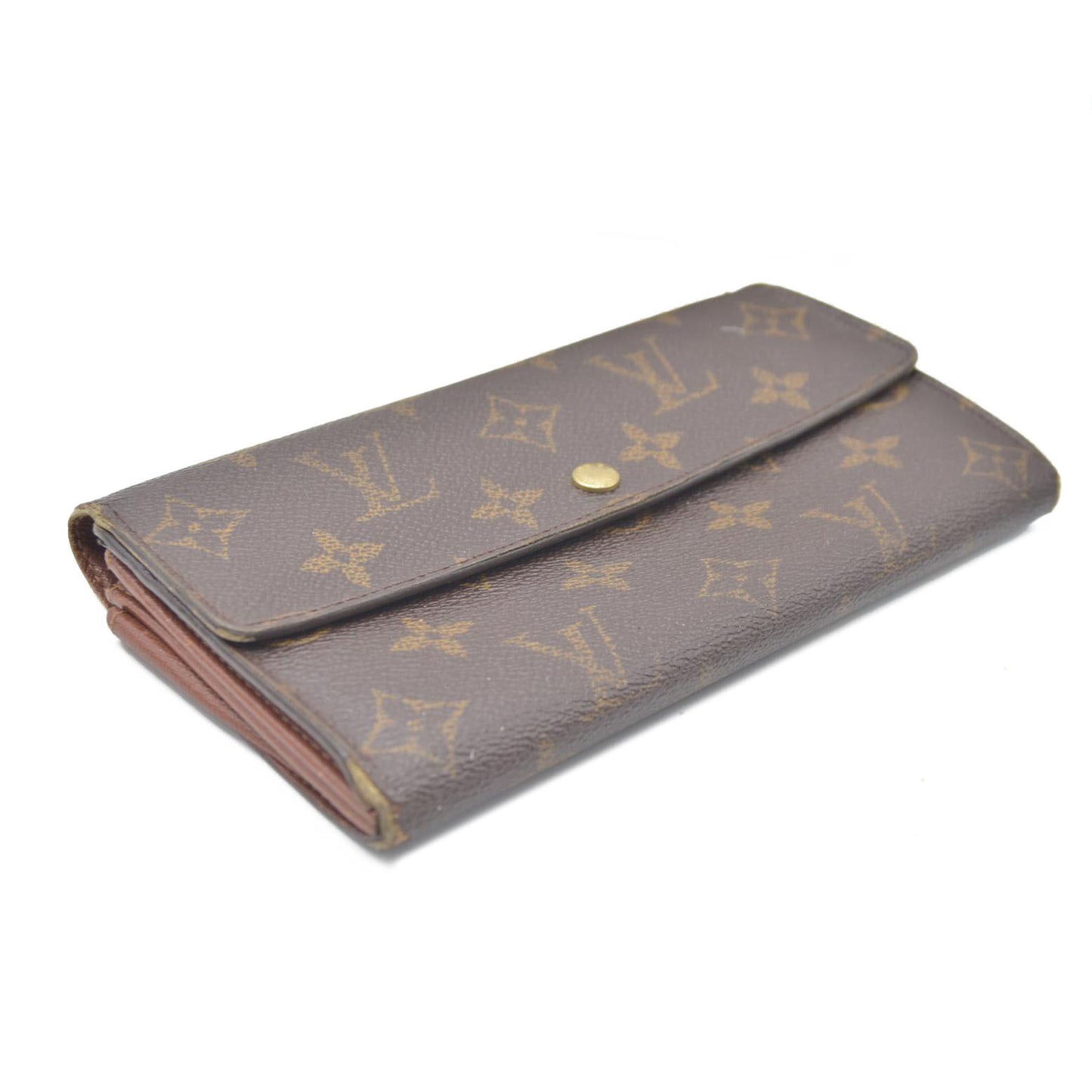 $770 2001 Louis Vuitton Monogram Sarah Long Wallet TH0011