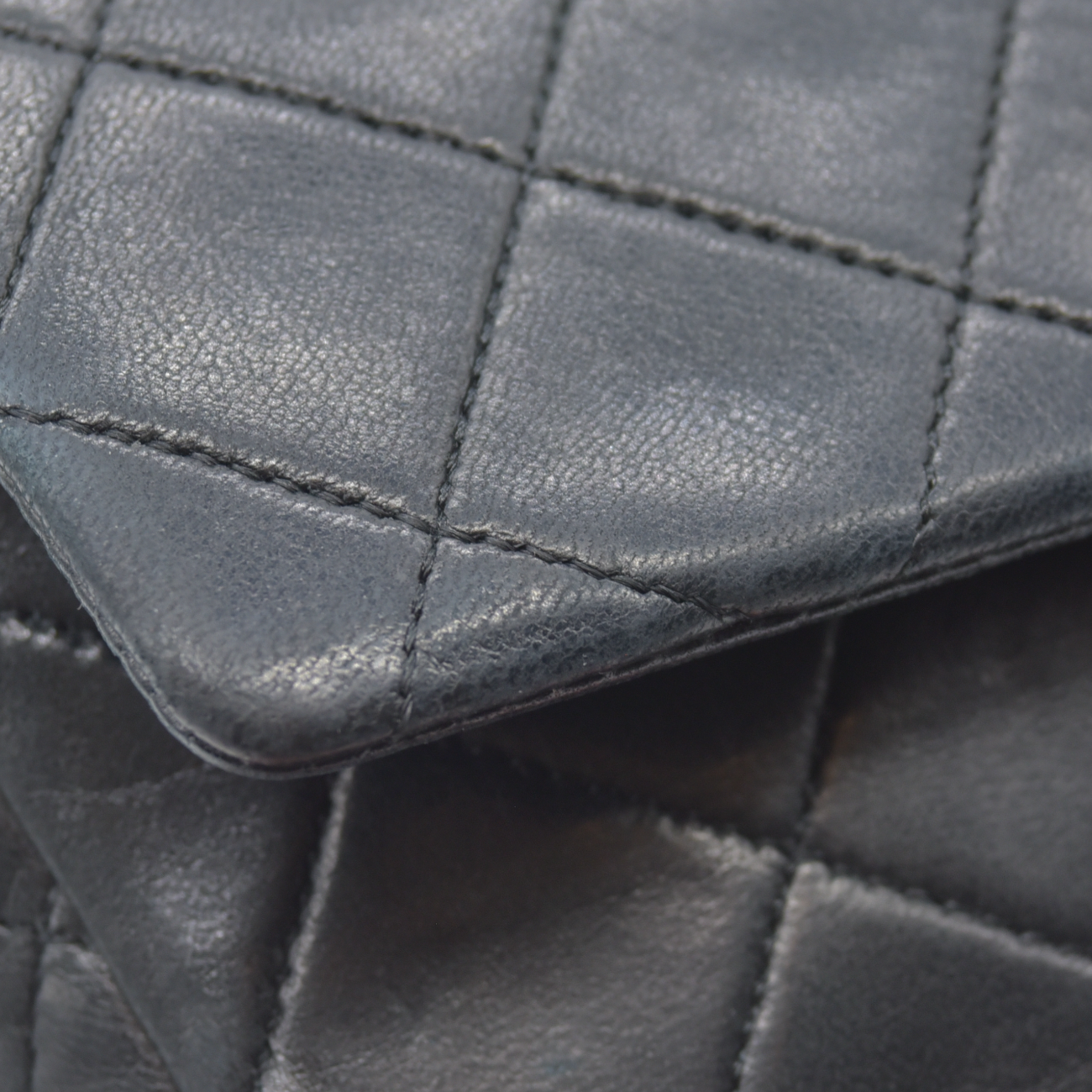 $11700 Chanel Vintage Black Lambskin Single Flap Bag - Jumbo 30cm