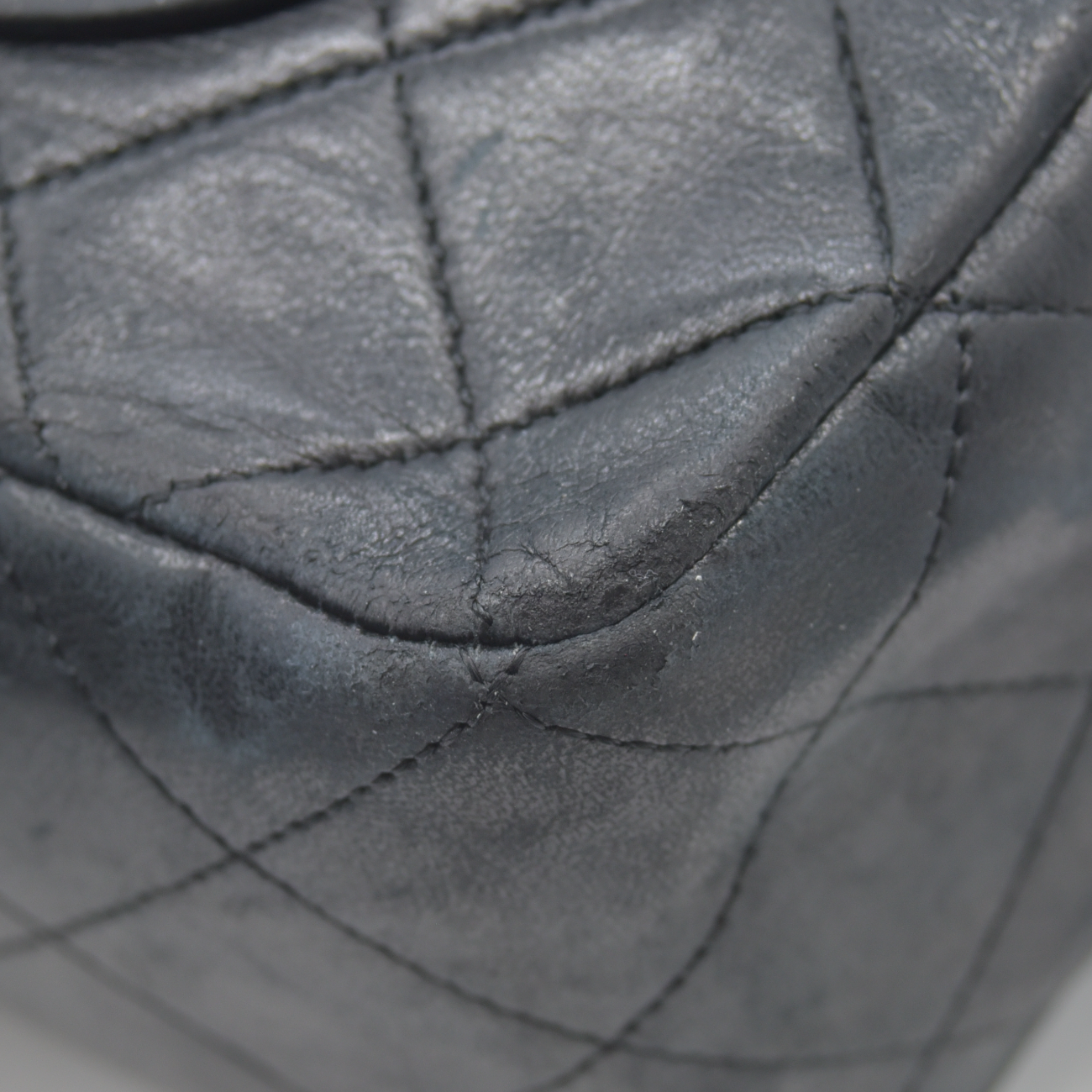 $11700 Chanel Vintage Black Lambskin Single Flap Bag - Jumbo 30cm