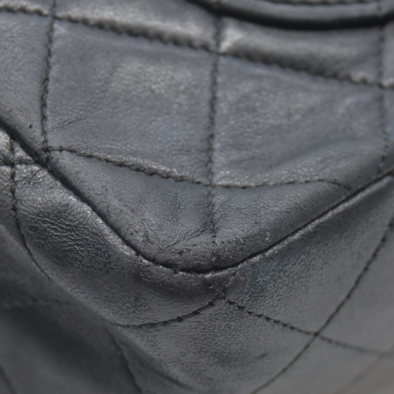 $11700 Chanel Vintage Black Lambskin Single Flap Bag - Jumbo 30cm