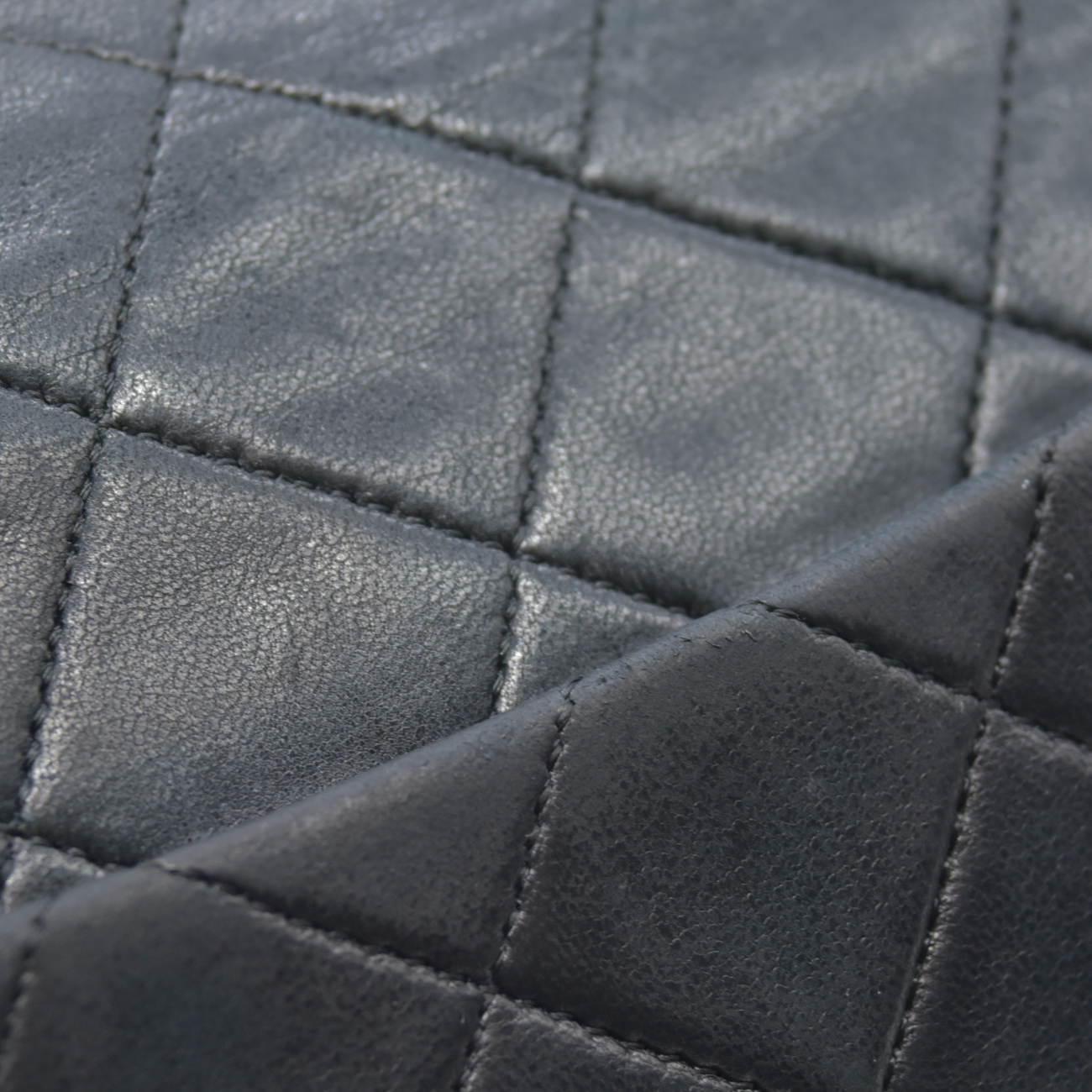 $11700 Chanel Vintage Black Lambskin Single Flap Bag - Jumbo 30cm