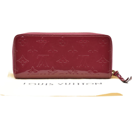 LOUIS VUITTON Vernis Clemence Wallet Magenta CA2176