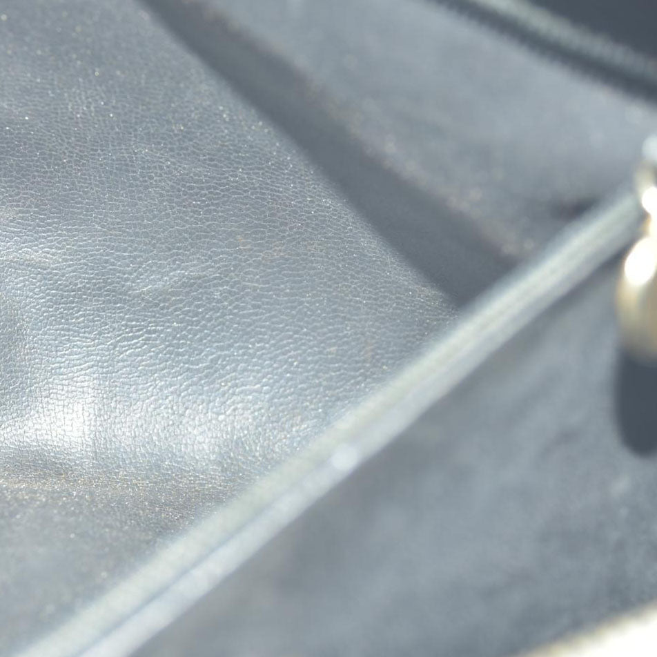 CHANEL Matelasse Chain Shoulder Bag Patent leather Black Gold CC