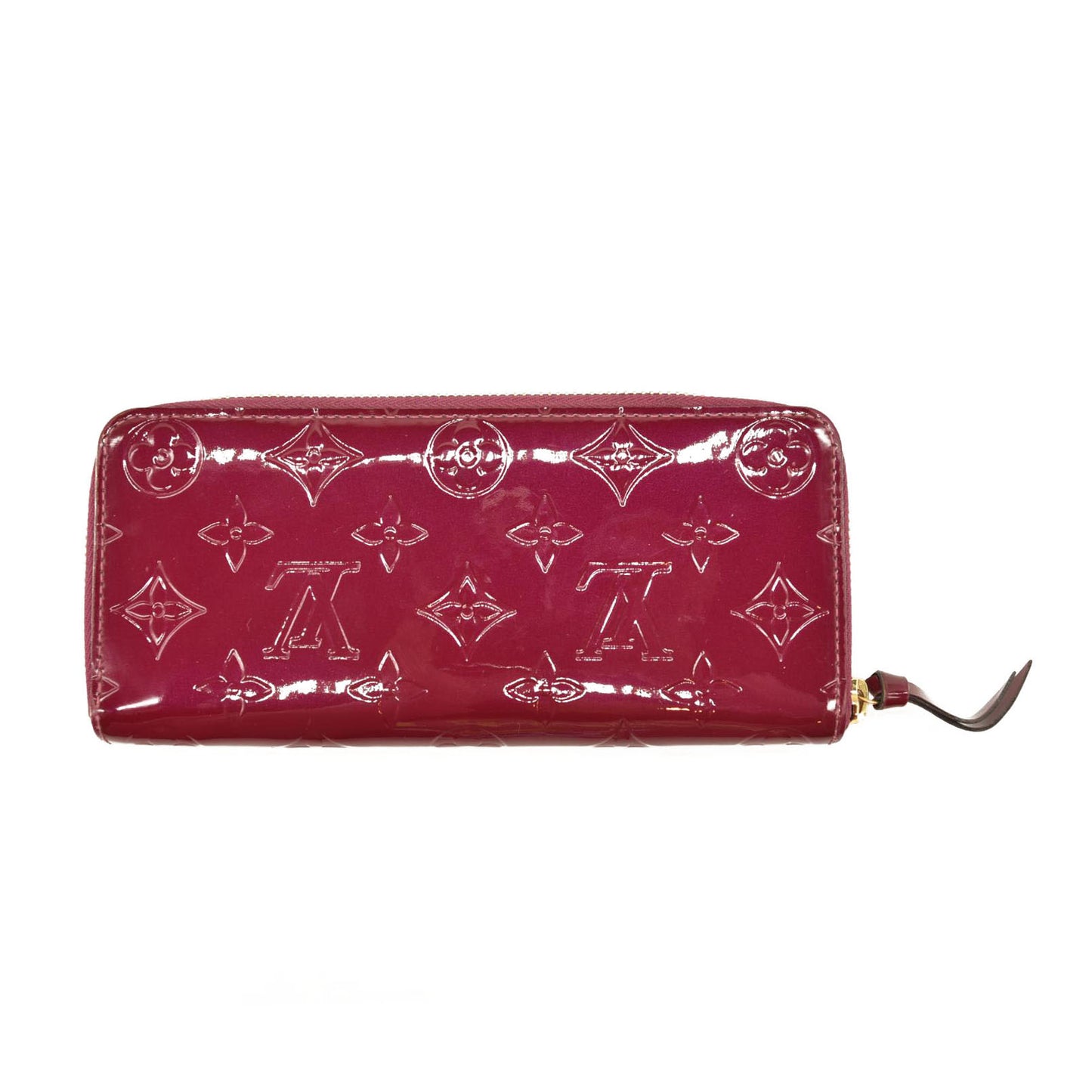 LOUIS VUITTON Vernis Clemence Wallet Magenta CA2176