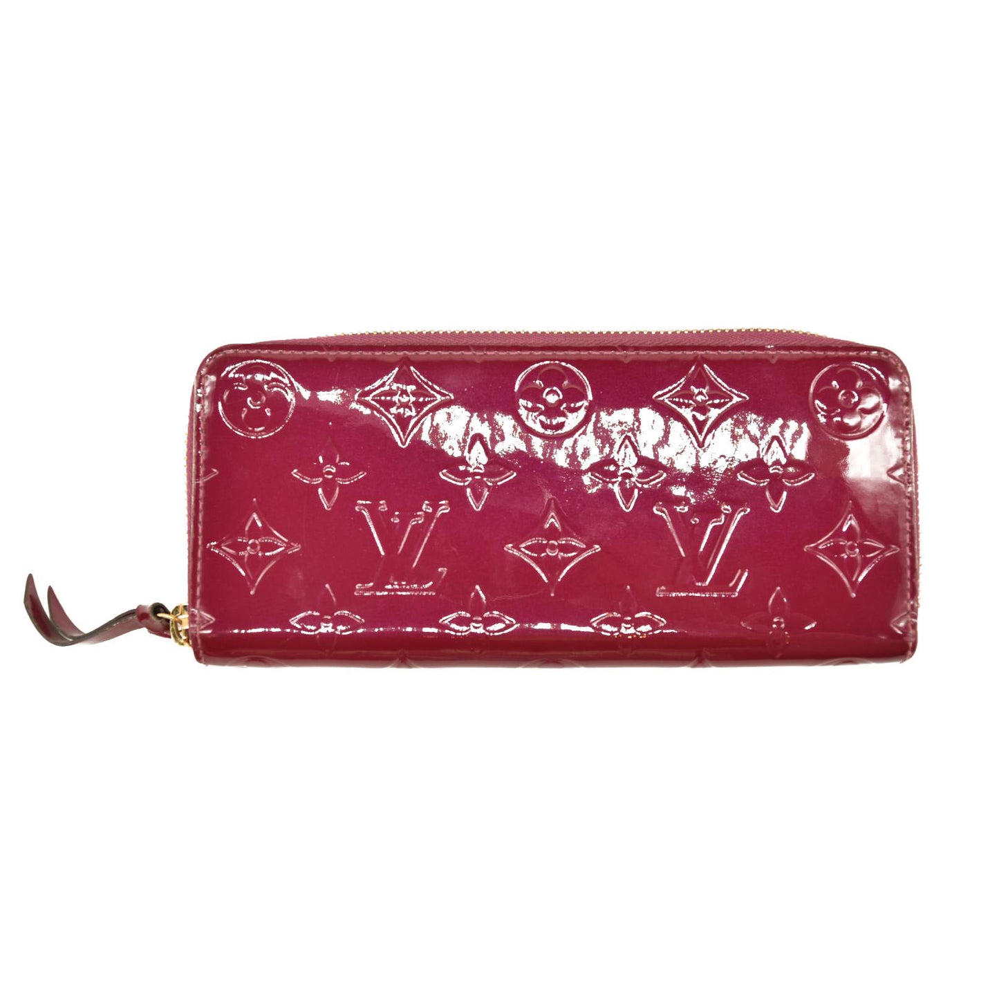 LOUIS VUITTON Vernis Clemence Wallet Magenta CA2176