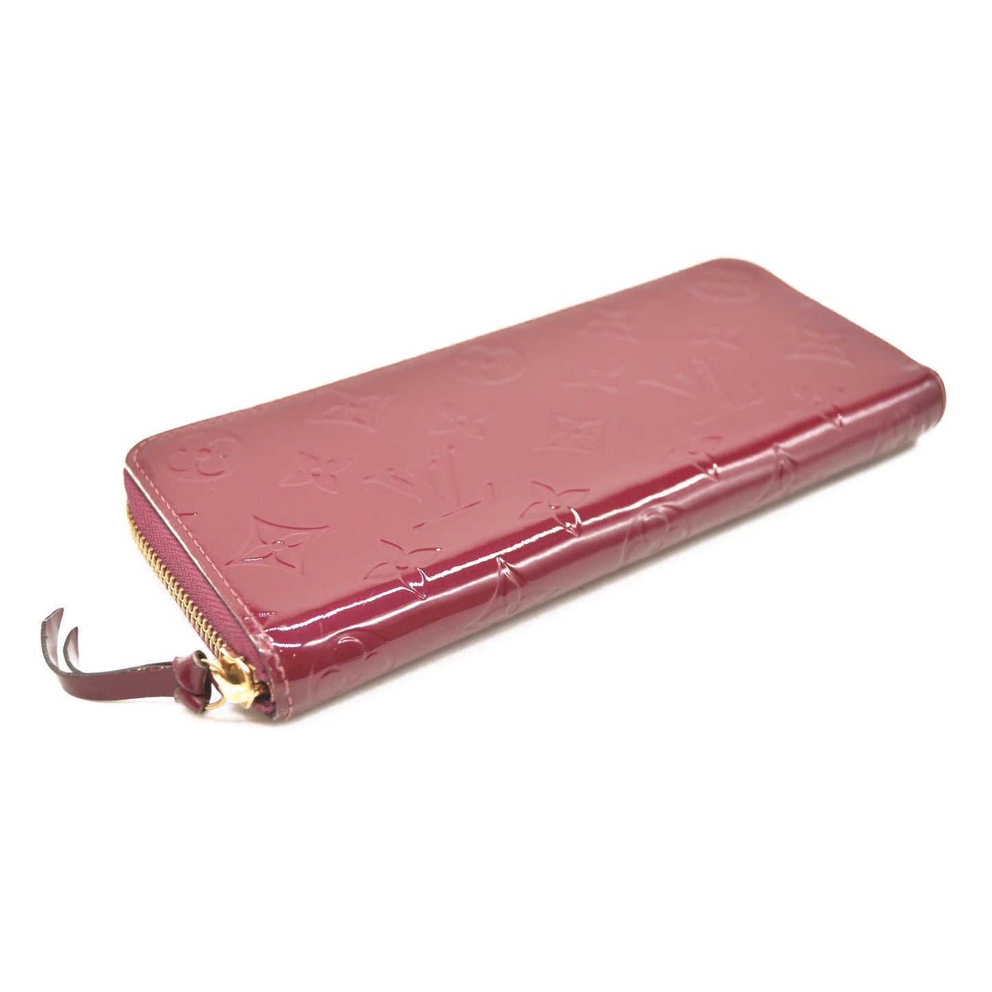 LOUIS VUITTON Vernis Clemence Wallet Magenta CA2176