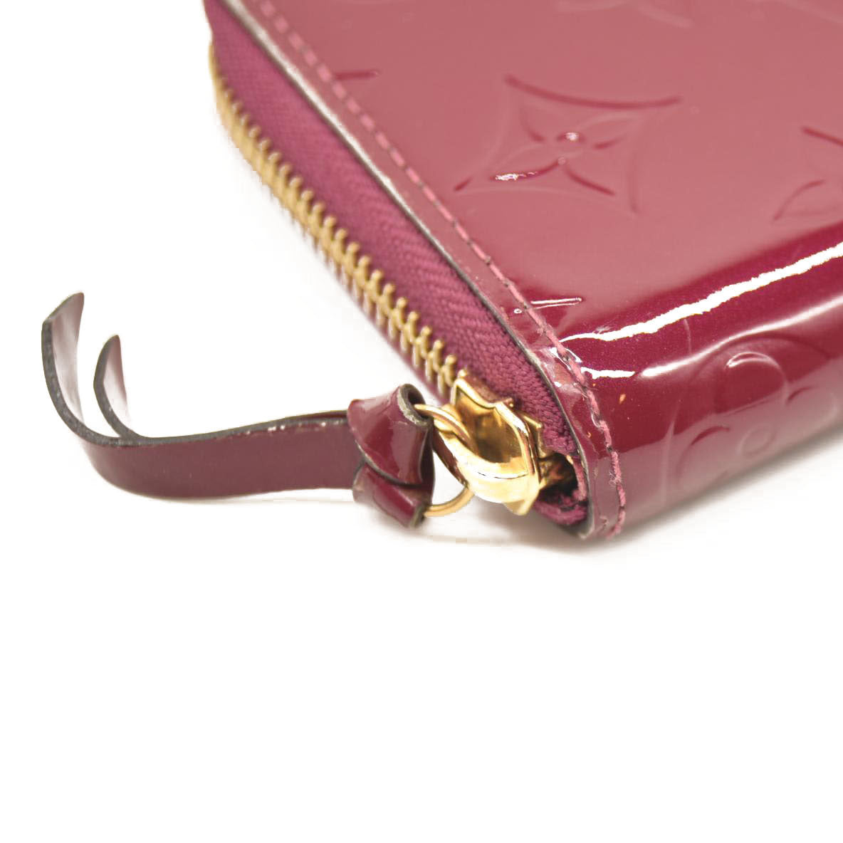 LOUIS VUITTON Vernis Clemence Wallet Magenta CA2176