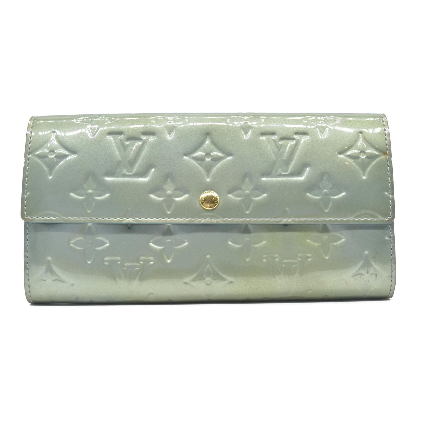 $840 LOUIS VUITTON Monogram Vernis Portefeuille Sarah Long Wallet TS3141 2011