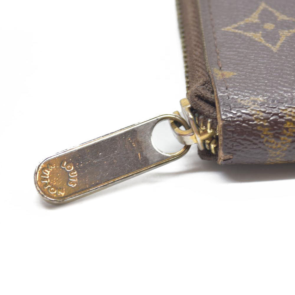 $915 Louis Vuitton Monogram Zippy Zip Around Long Wallet Purse Brown SP0028