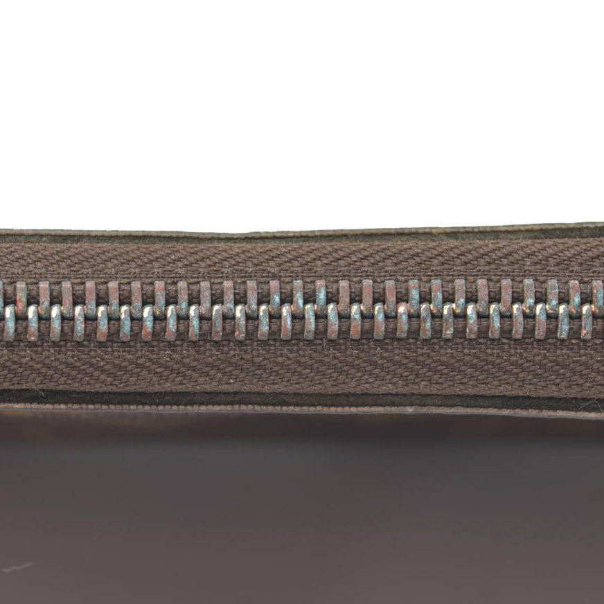 $915 Louis Vuitton Monogram Zippy Zip Around Long Wallet Purse Brown SP0028