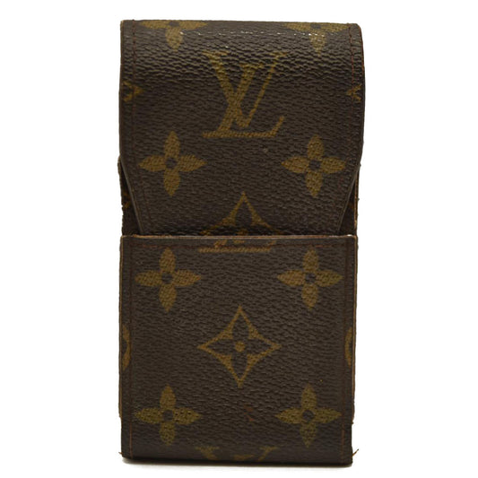 Louis Vuitton Monogram Cigarette Tobacco Case Brown CT0070