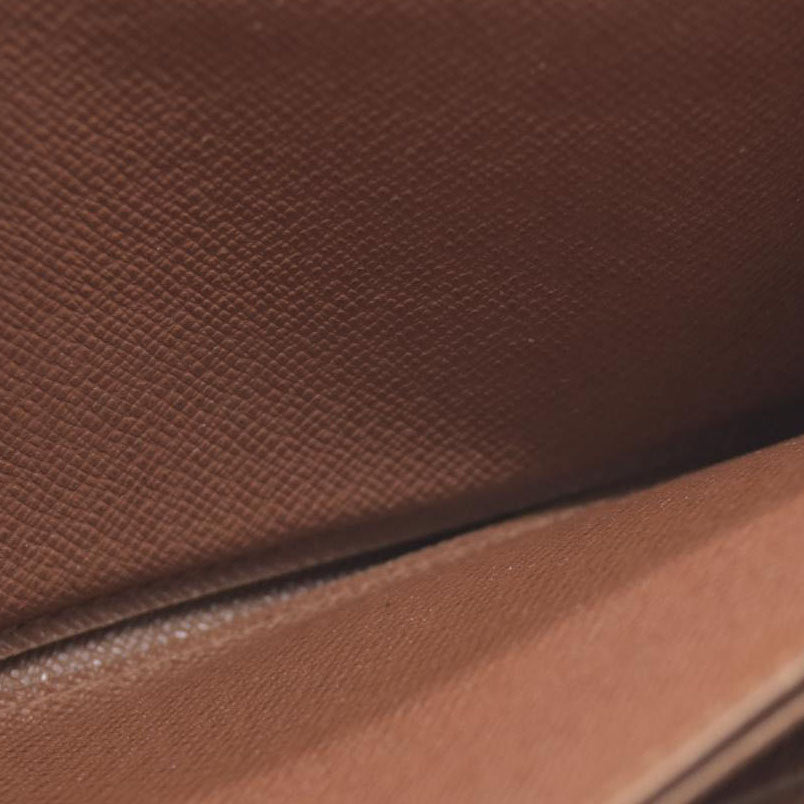 $915 Louis Vuitton Monogram Zippy Zip Around Long Wallet Purse Brown SP0028