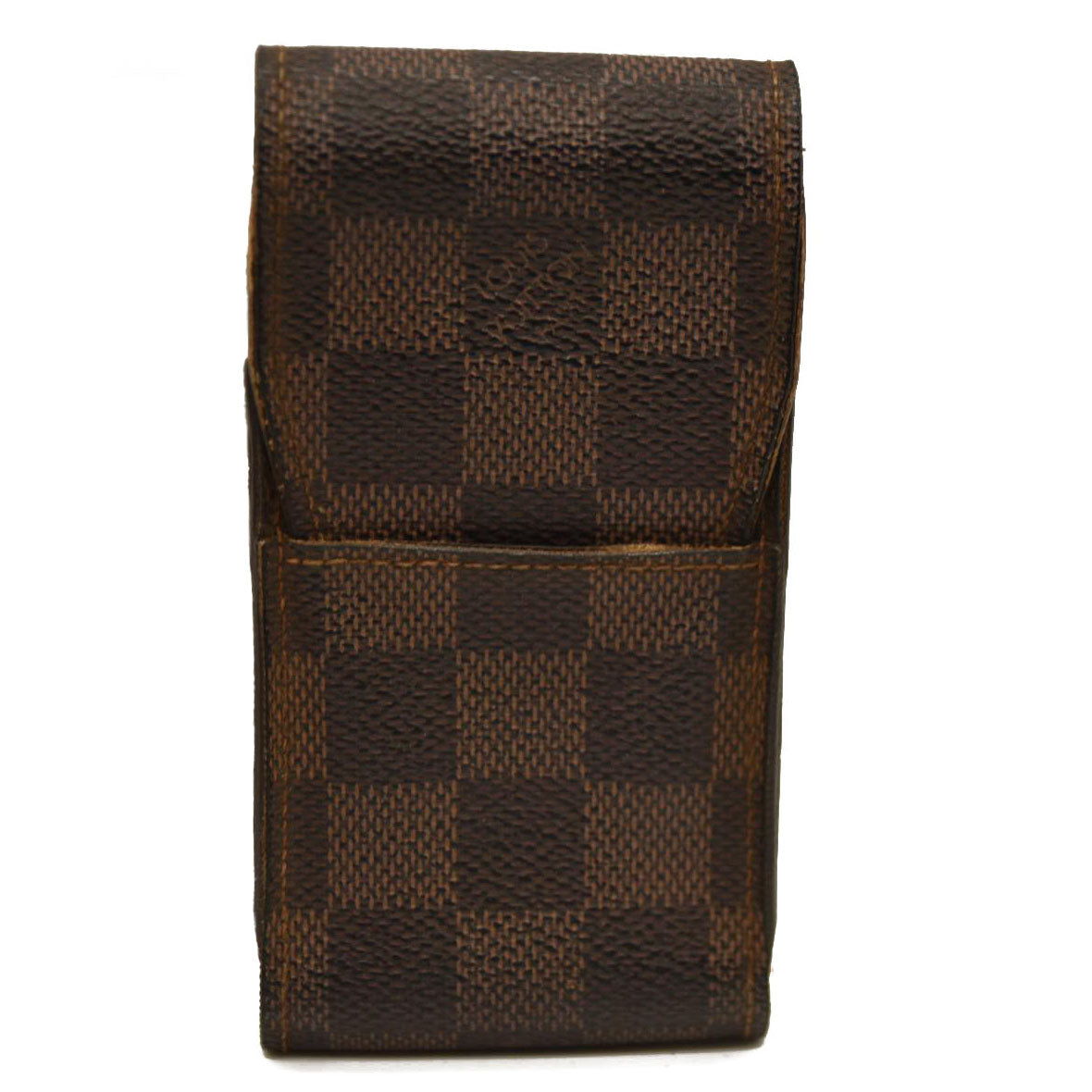 Louis Vuitton Damier Cigarette Tobacco Case Brown CT0090