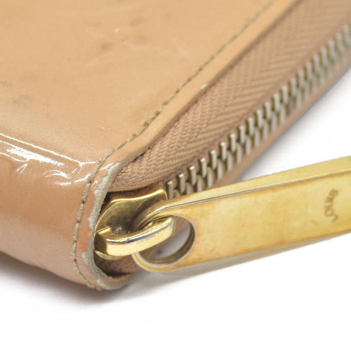 $840 Louis Vuitton Monogram Vernis Zippy Zip Around Long Wallet CA0036