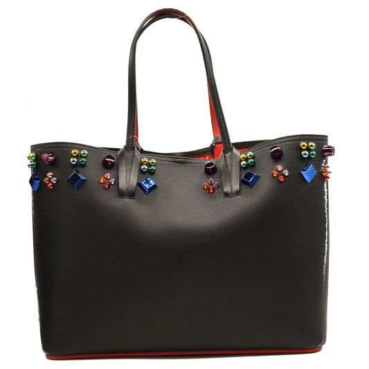 NEW $1990 Christian Louboutin Cabata Spikes Empire Calfskin Tote