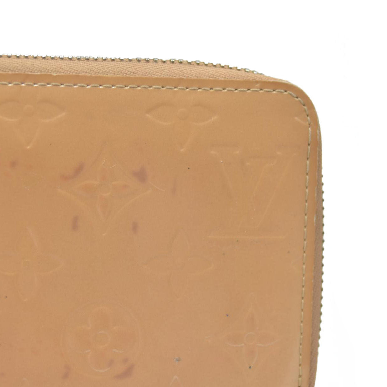$840 Louis Vuitton Monogram Vernis Zippy Zip Around Long Wallet CA0036