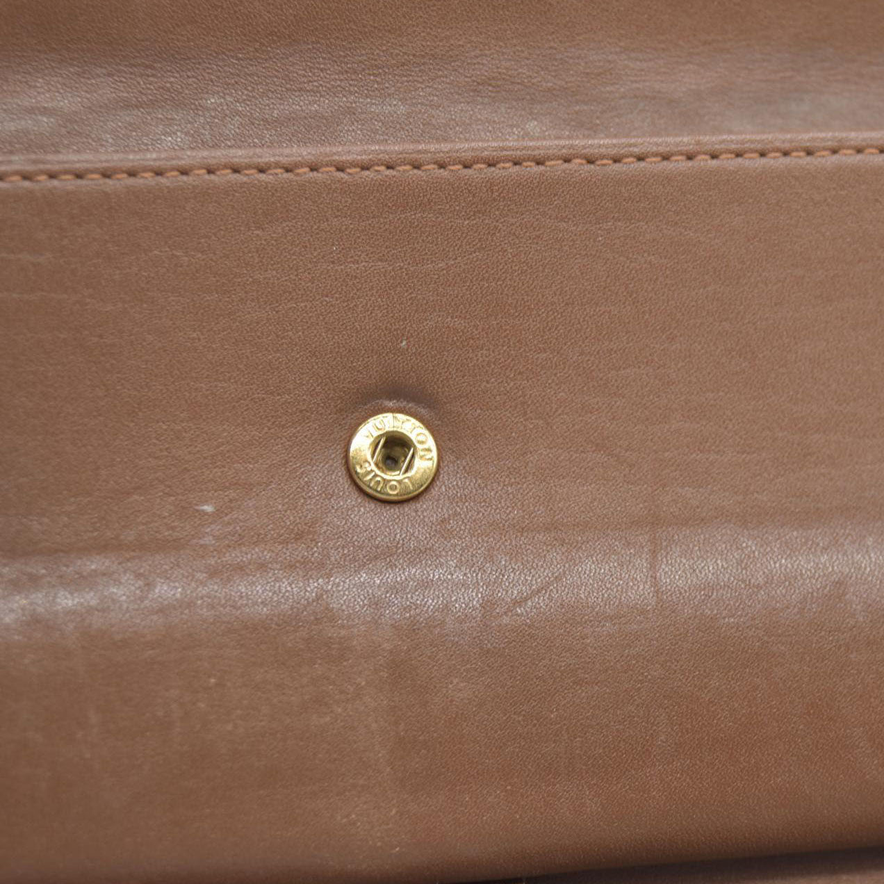 $840 LOUIS VUITTON Monogram Vernis Porte Tresor International Trifold Wallet
