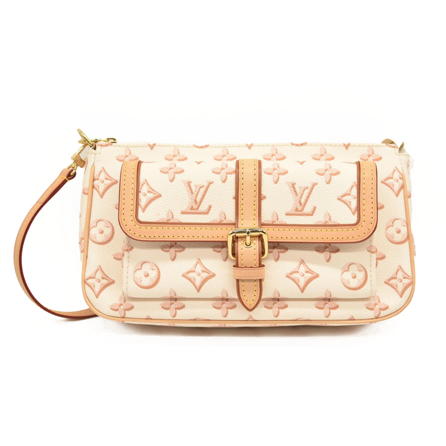 LOUIS VUITTON Monogram Fall For You Maxi Multi Pochette Accessories Beige Clair