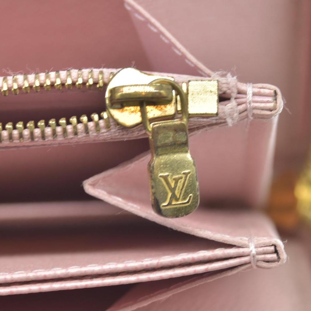 $915 2019 LOUIS VUITTON Zippy Wallet Damier Azur Long Wallet Rose Ballerine  LM2189