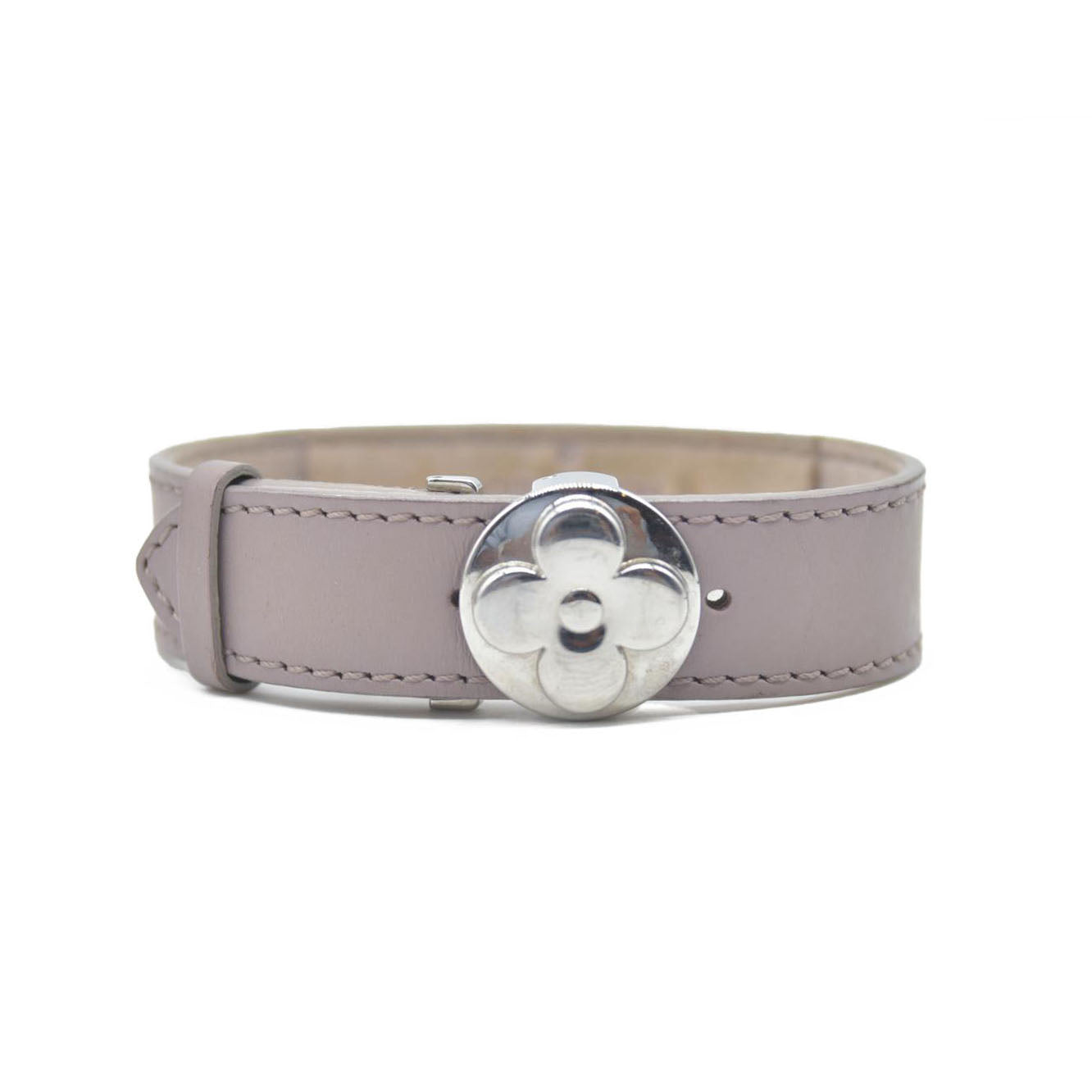 $475 Louis Vuitton Leather Epi Wish Wrap Bracelet SN0070