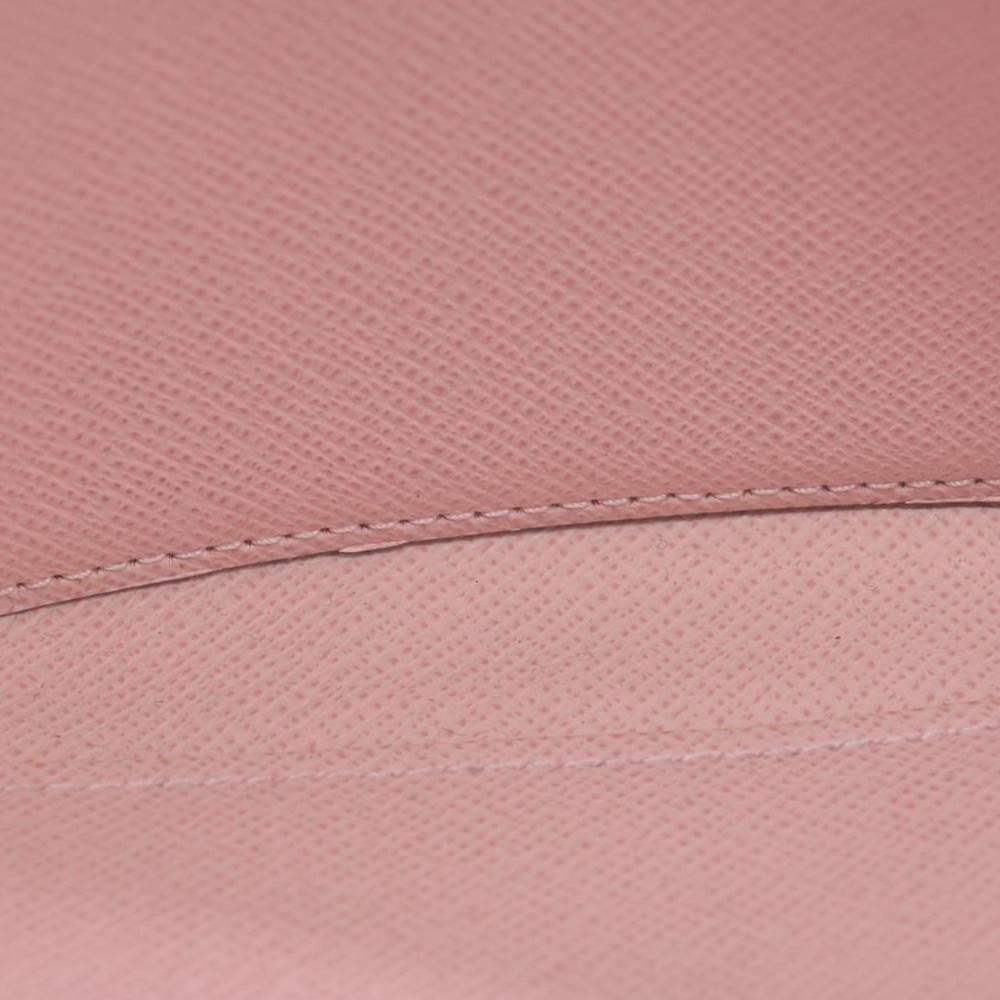 $915 2019 LOUIS VUITTON Zippy Wallet Damier Azur Long Wallet Rose Ballerine  LM2189
