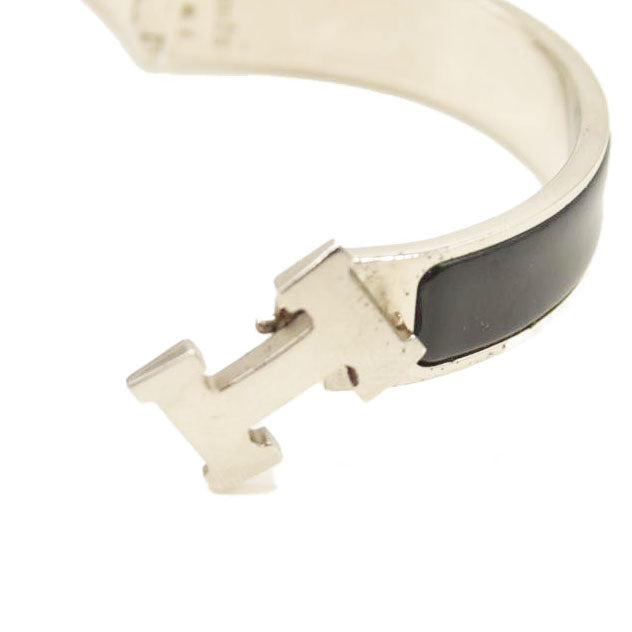 Hermès Black Enamel Wide Clic Clac Pm Bracelet