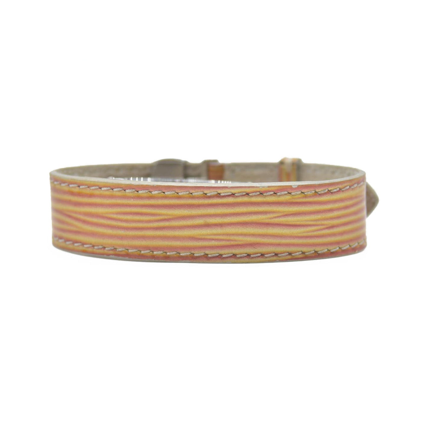 $475 Louis Vuitton Leather Epi Wish Wrap Bracelet Brown SN1909