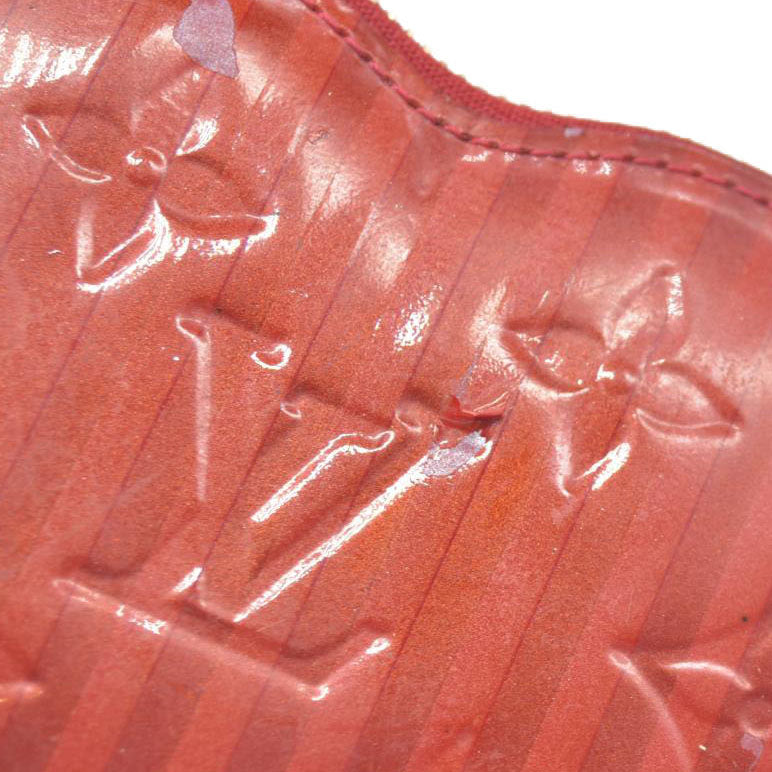 $490 Louis Vuitton  Vernis Rayures Coeur Heart Coin Purse TS4187