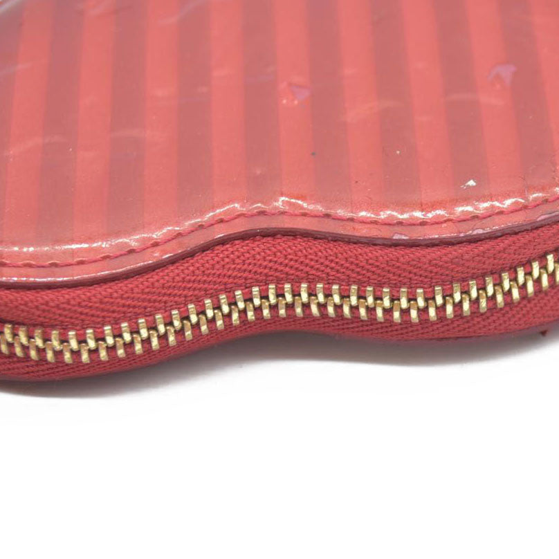 $490 Louis Vuitton  Vernis Rayures Coeur Heart Coin Purse TS4187
