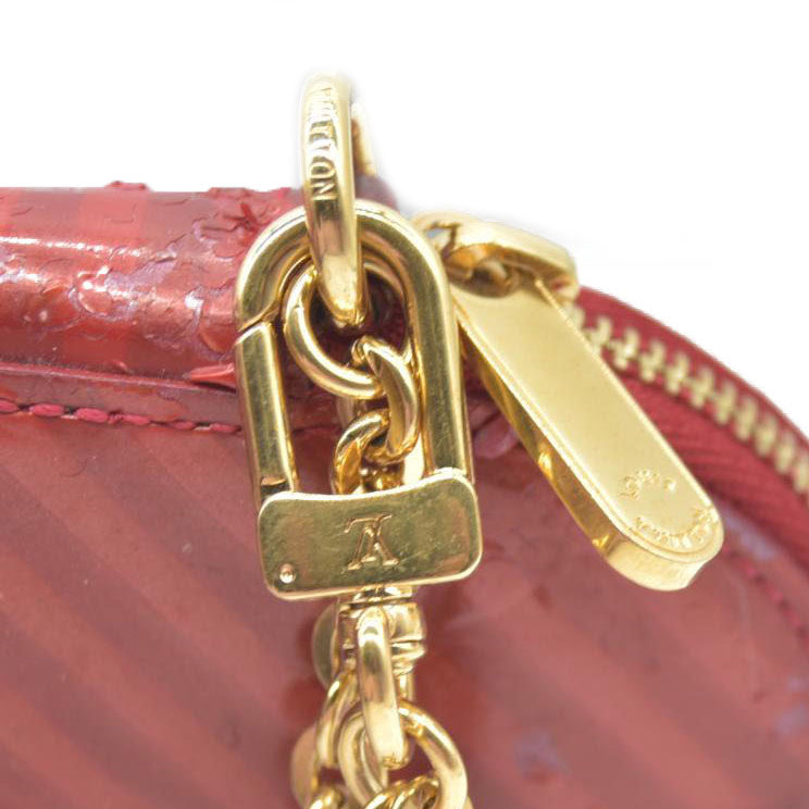 $490 Louis Vuitton  Vernis Rayures Coeur Heart Coin Purse TS4187