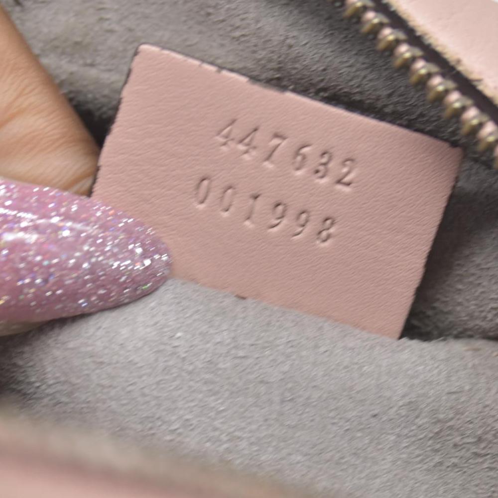 $1950 Gucci Calfskin Matelasse Small GG Marmont Chain Shoulder Bag Perfect Pink
